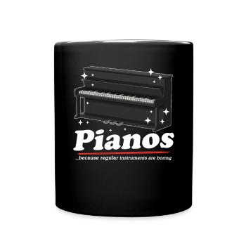 Pianistes avec piano | Cadeau Piano Pianiste - Mug uni - noir - Devant