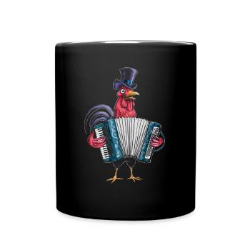 Akkordeon Akkordeonspieler Geschenk - Tasse einfarbig - Schwarz - Vorne