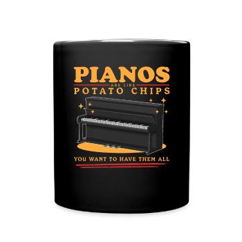 Pianistes avec piano | Piano Player Piano Gift - Mug uni - noir - Devant