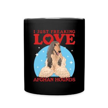 Lévrier afghan chien propriétaire de chien cadeau - Mug uni - noir - Devant