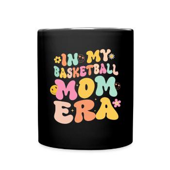 Basketball Mom Basketball Mama - Tasse einfarbig - Schwarz - Vorne