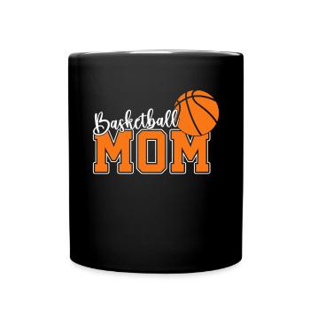 Basketball Mom Basketball Mama - Tasse einfarbig - Schwarz - Vorne
