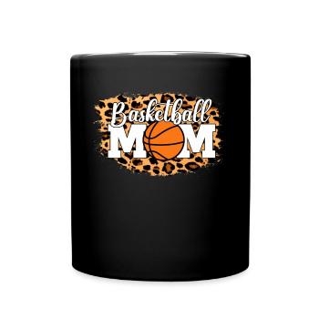 Basketball Mom Basketball Mama - Tasse einfarbig - Schwarz - Vorne