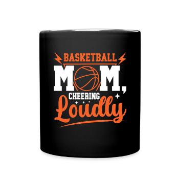 Basketball Mom Basketball Mama - Tasse einfarbig - Schwarz - Vorne