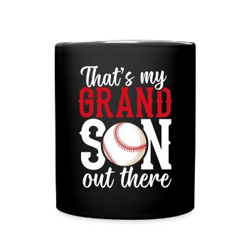 Baseball Nana Baseball Granny Game Day - Full Colour Mug - black - Front