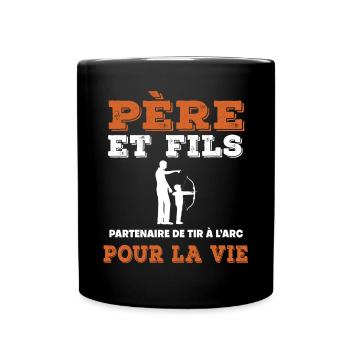 Father and Son Archery Partner Life Dad - Full Colour Mug - black - Front