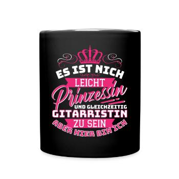 It's not easy princess and at the same time - Full Colour Mug - black - Front