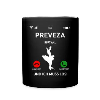 Preveza Griechenland Urlaub Idee - Tasse einfarbig - Schwarz - Vorne