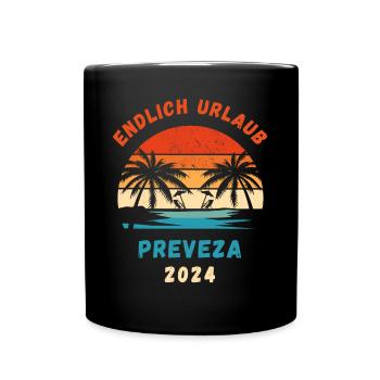 Preveza Griechenland Urlaub 2024 Idee - Tasse einfarbig - Schwarz - Vorne