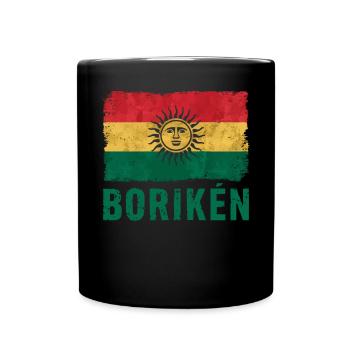 Taino-Indianer Puerto Rico Boricua Puerto-Ricaner - Tasse einfarbig - Schwarz - Vorne