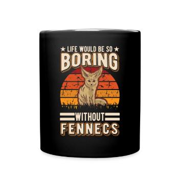 Fennec Gift Fennec Desert Fox - Full Colour Mug - black - Front
