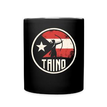 Taino-Indianer Puerto Rico Boricua Puerto-Ricaner - Tasse einfarbig - Schwarz - Vorne