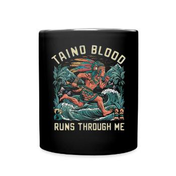 Taino-Indianer Puerto Rico Boricua Puerto-Ricaner - Tasse einfarbig - Schwarz - Vorne