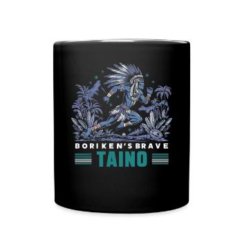 Taino-Indianer Puerto Rico Boricua Puerto-Ricaner - Tasse einfarbig - Schwarz - Vorne