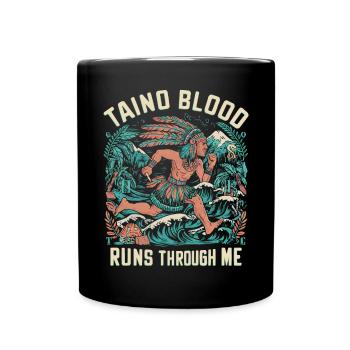Taino-Indianer Puerto Rico Boricua Puerto-Ricaner - Tasse einfarbig - Schwarz - Vorne