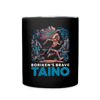 Taino-Indianer Puerto Rico Boricua Puerto-Ricaner - Tasse einfarbig - Schwarz - Vorne