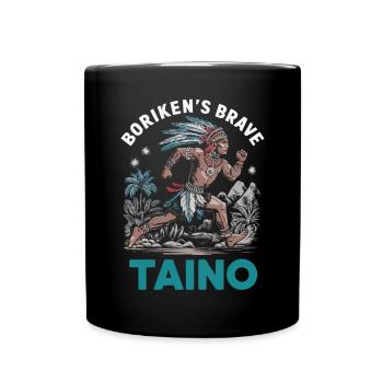 Taino-Indianer Puerto Rico Boricua Puerto-Ricaner - Tasse einfarbig - Schwarz - Vorne