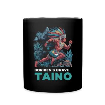 Taino-Indianer Puerto Rico Boricua Puerto-Ricaner - Tasse einfarbig - Schwarz - Vorne