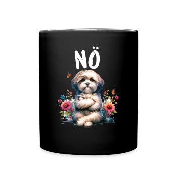 Havanese Lustiger Spruch Nö für Hundeliebhaber - Tasse einfarbig - Schwarz - Vorne