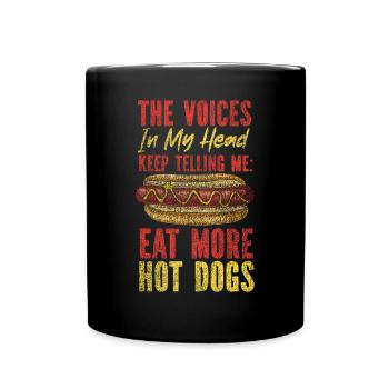 Hot Dog Adulte Vintage Les Voix - Mug uni - noir - Devant