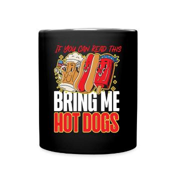 Hot Dog Adulte Si vous pouvez lire ceci - Mug uni - noir - Devant