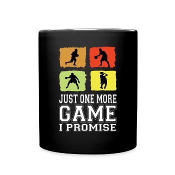 Just One More Game I Promise Basketball Player Jersey - Full Colour Mug - black - Front