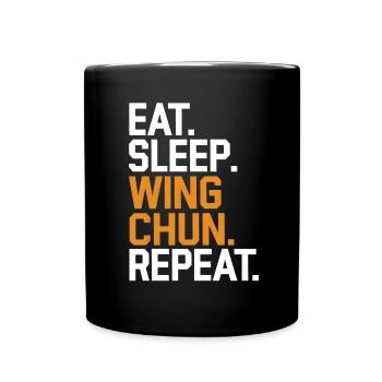 Wing Chun Kampfsport Geschenk - Tasse einfarbig - Schwarz - Vorne