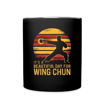 Wing Chun Kampfsport Geschenk - Tasse einfarbig - Schwarz - Vorne