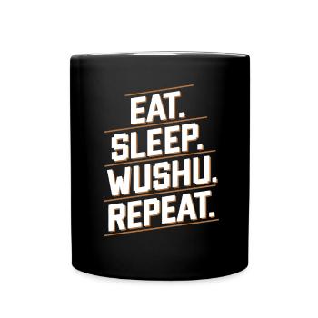 Wushu Spieler Geschenk - Tasse einfarbig - Schwarz - Vorne