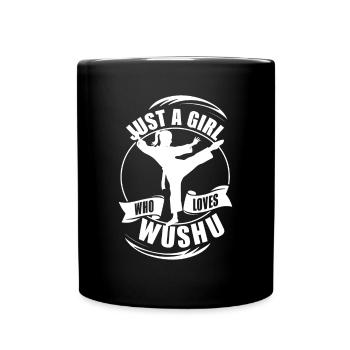 Wushu Spieler Geschenk - Tasse einfarbig - Schwarz - Vorne