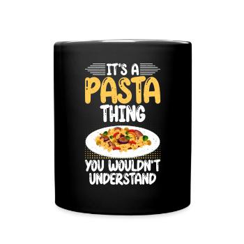 Pasta Lover Gifts - Full Colour Mug - black - Front