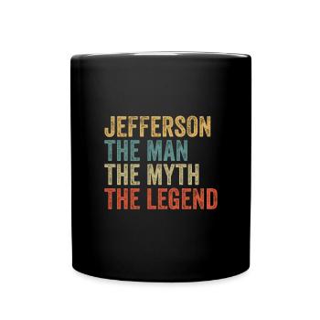 Jefferson the man the myth - Tasse einfarbig - Schwarz - Vorne