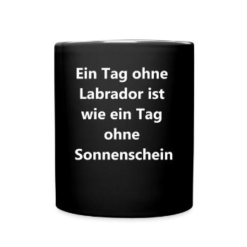 Geschenkidee für Tierliebhaber - Tasse einfarbig - Schwarz - Vorne