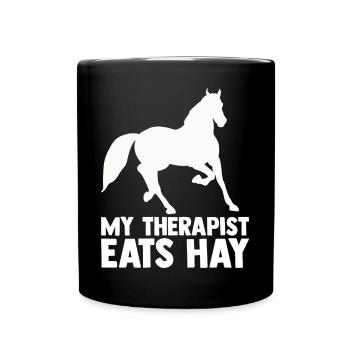 Pferdeliebhaber Reiten Reiten - Tasse einfarbig - Schwarz - Vorne