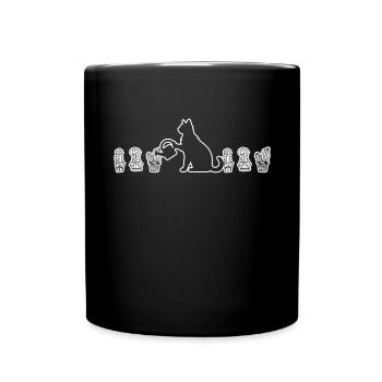 Plantes et chats Jardin Amoureux des plantes - Mug uni - noir - Devant