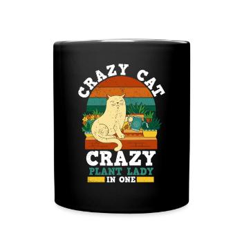 Plantes et chats Jardin Amoureux des plantes - Mug uni - noir - Devant
