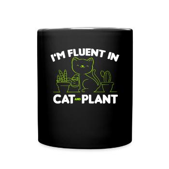 Plantes et chats Jardin Amoureux des plantes - Mug uni - noir - Devant