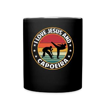 I love Jesus and Capoeira - Full Colour Mug - black - Front