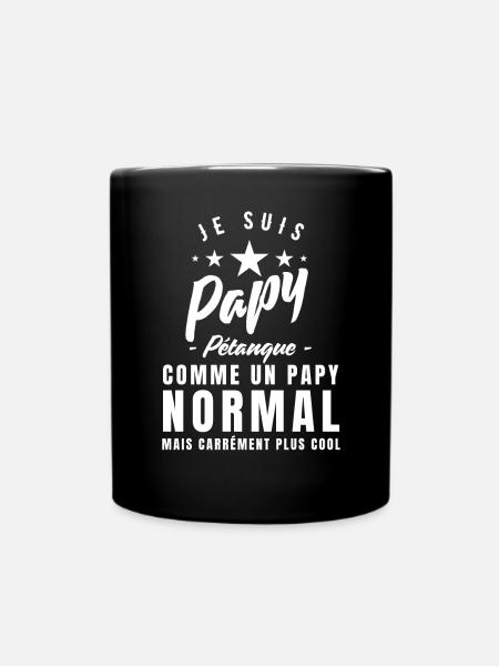 Je Suis Un Papy Pétanque - Mug uni - noir