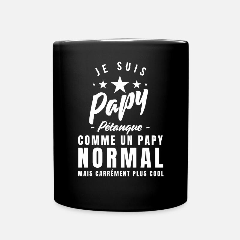 Je Suis Un Papy Pétanque - Mug uni - noir