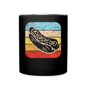 Hot Dog Adulte Rétro Vintage - Mug uni - noir - Devant