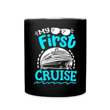 Erster Kreuzfahrturlaub - Tasse einfarbig - Schwarz - Vorne