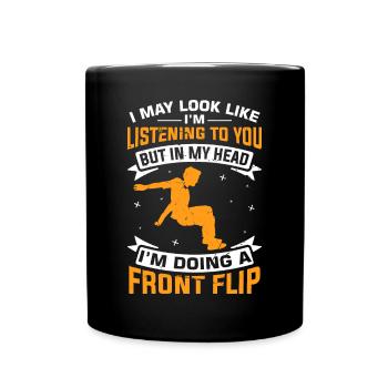Drôle de dicton de parkour - Mug uni - noir - Devant