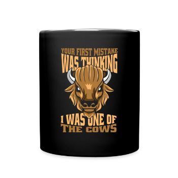 Votre première erreur : Bison d’Amérique du bison Bovinae - Mug uni - noir - Devant