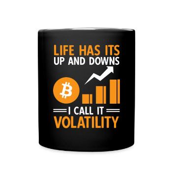 Bitcoin Kryptowährung BTC Crypto Trader - Tasse einfarbig - Schwarz - Vorne