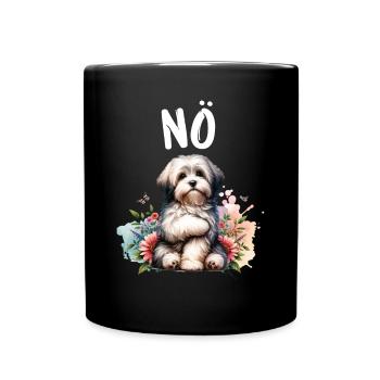 Drôle de dicton havanais non pour les amoureux des chiens - Mug uni - noir - Devant
