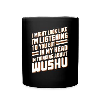 Wushu Spieler Geschenk - Tasse einfarbig - Schwarz - Vorne