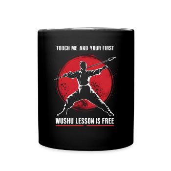 Wushu Spieler Geschenk - Tasse einfarbig - Schwarz - Vorne