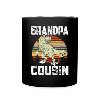 Opasaurus T Rex Dinosaur Grandpa Saurus - Full Colour Mug - black - Front