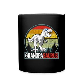 Opasaurus T Rex Dinosaur Grandpa Saurus - Full Colour Mug - black - Front